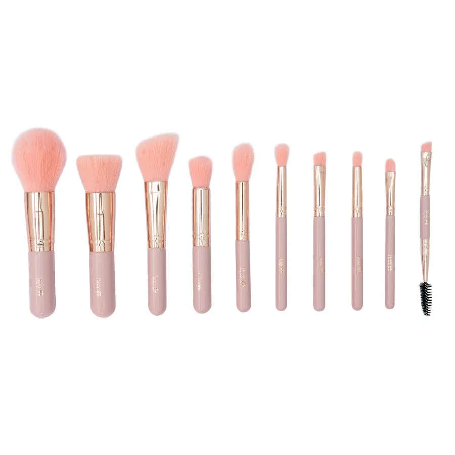 Kit de Brochas Mini Rosado x10 Trendy Animal Print