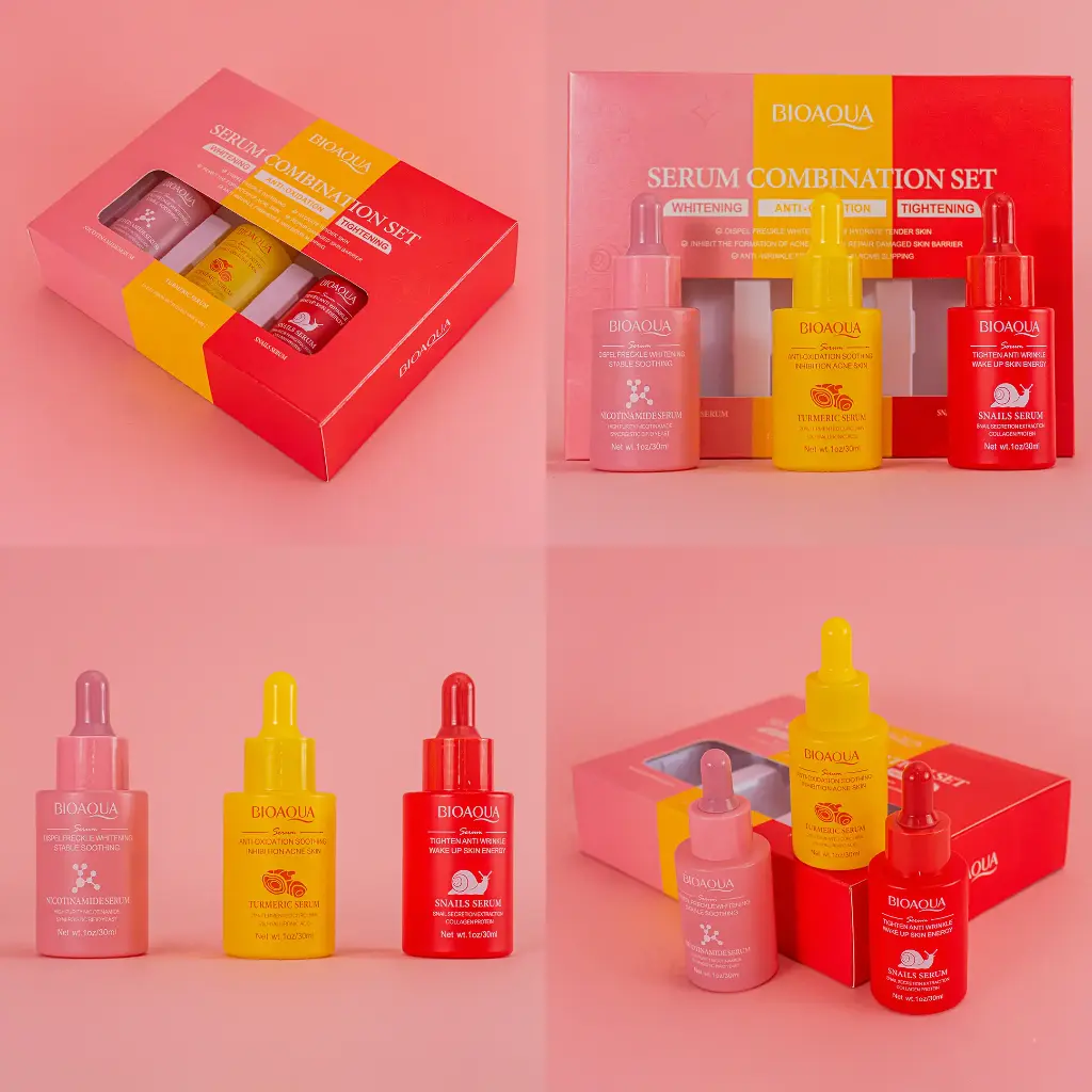 Trio Serum Baba de Caracol y Cúrcuma Bioaqua 