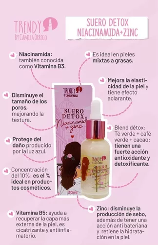 Suero Detox Trendy Niacinamida + Zinc