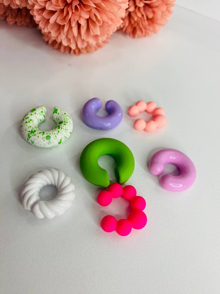 [Er01] Earcuff Colores De Goma