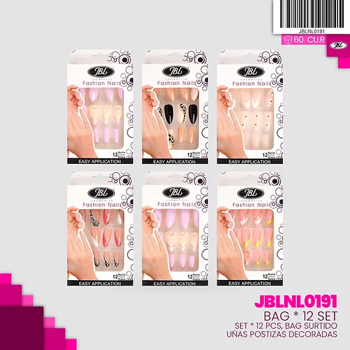 Uñas Postiza Decoradas JBL