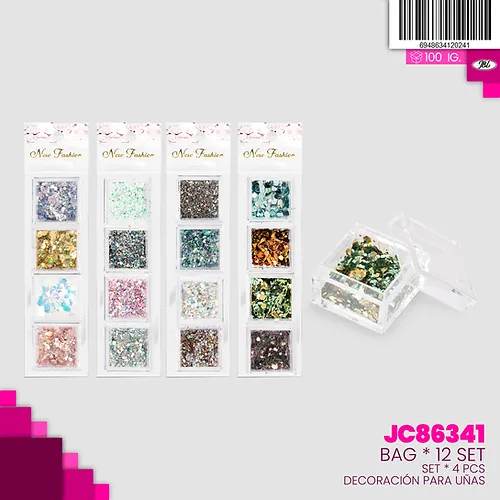 Glitter de Uñas JBL Dorado y Plateado