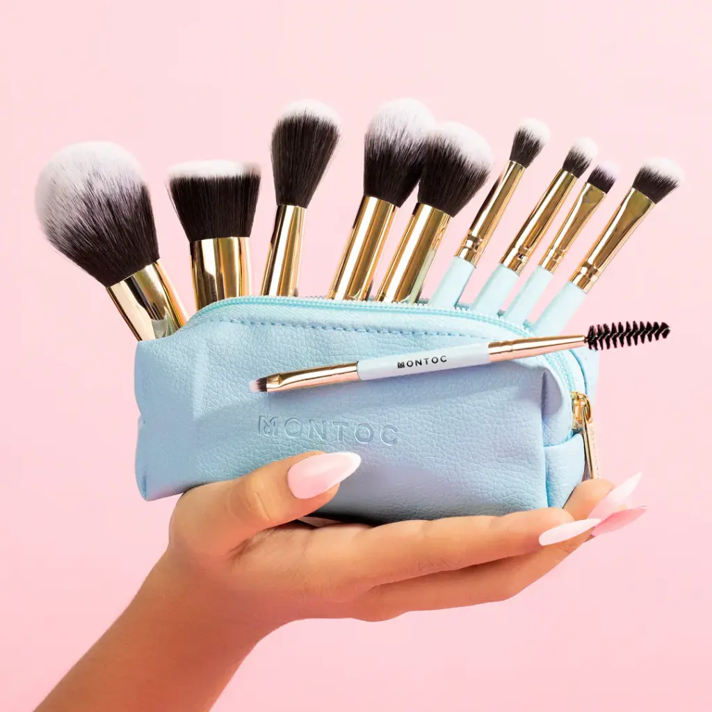 [LP642] Kit de Brochas Viajero Baby Blue Montoc