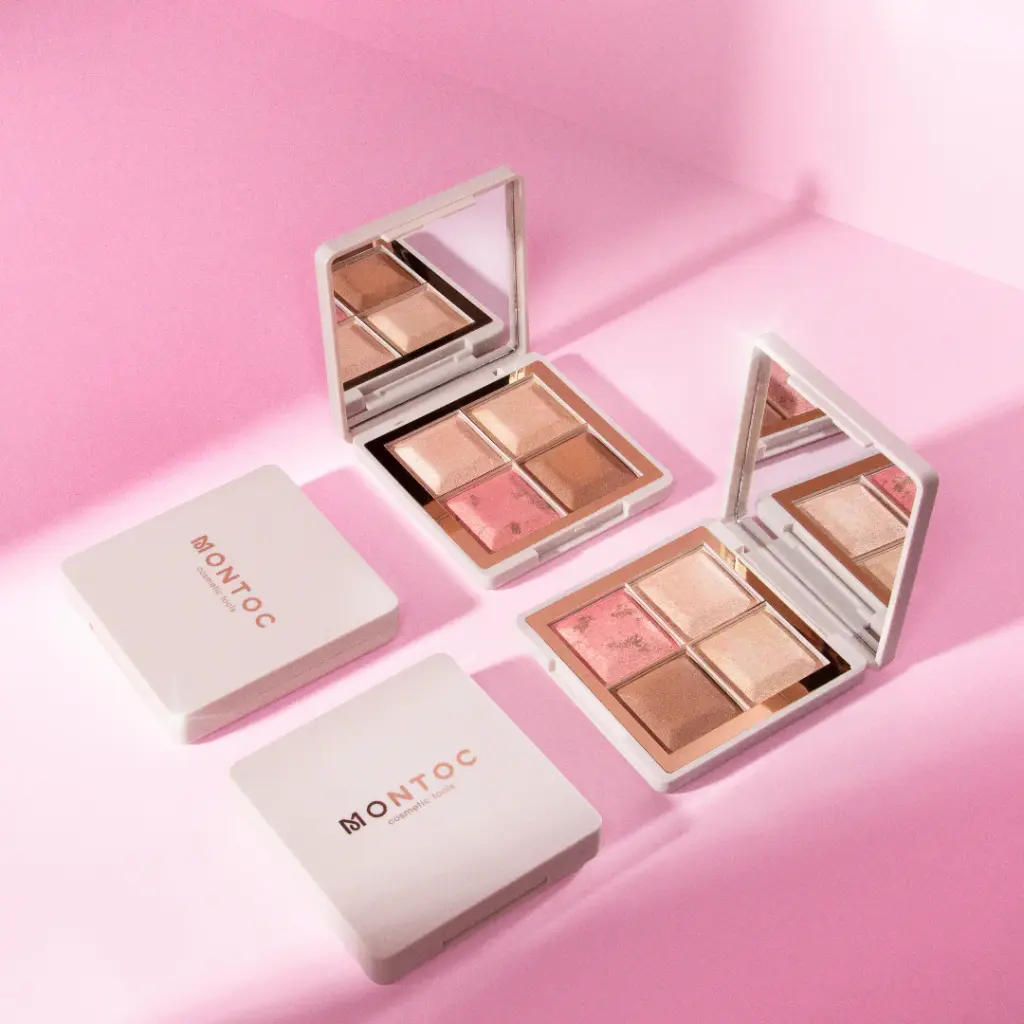 Light Set Paleta de Rubor Bronzer e Iluminador Montoc Leticia Aurora