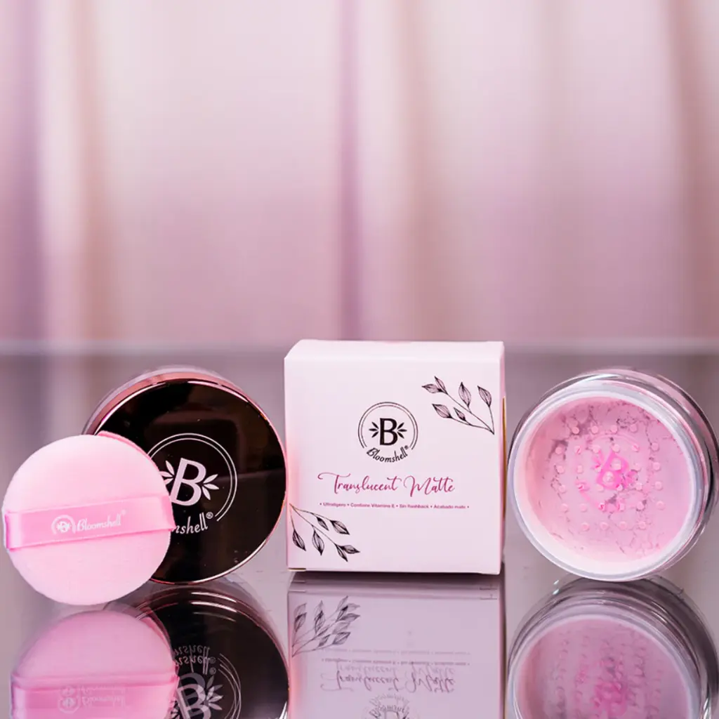 [BL-PS112-P] Polvo Suelto Grande Bloomshell Pink