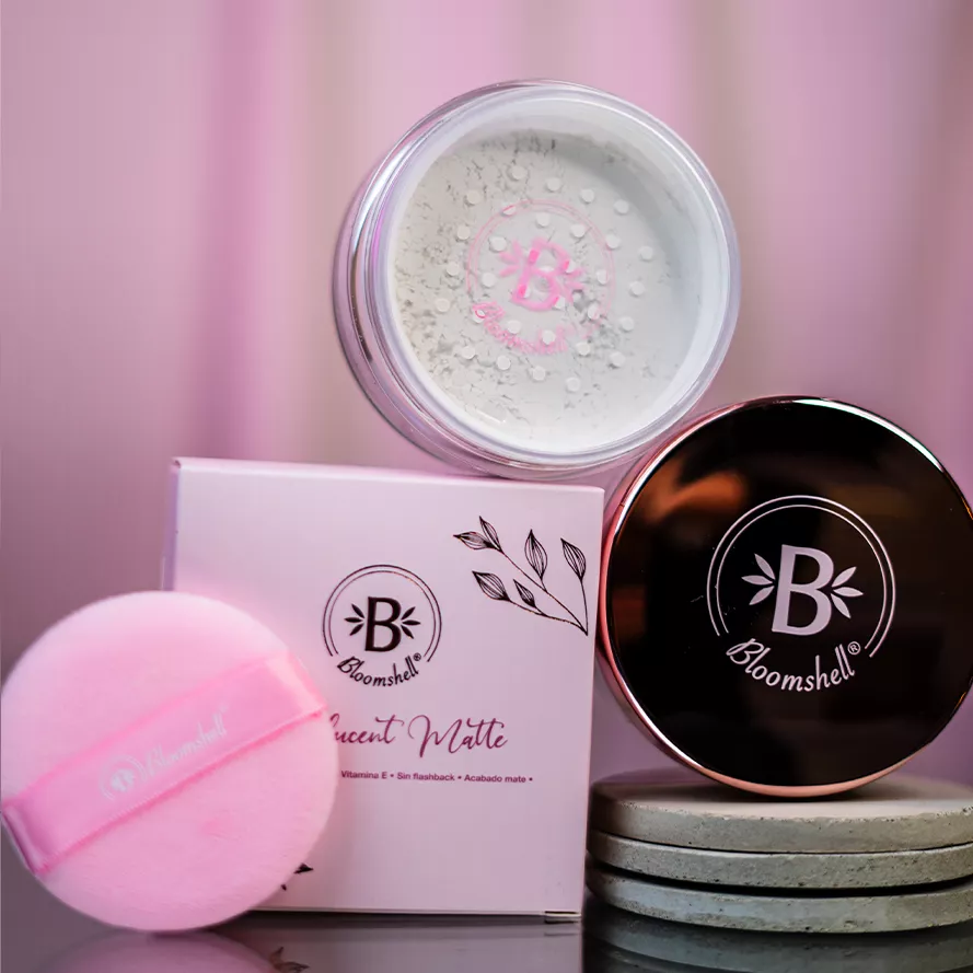 [BL-PSM1110] Polvo Suelto Mediano Bloomshell White