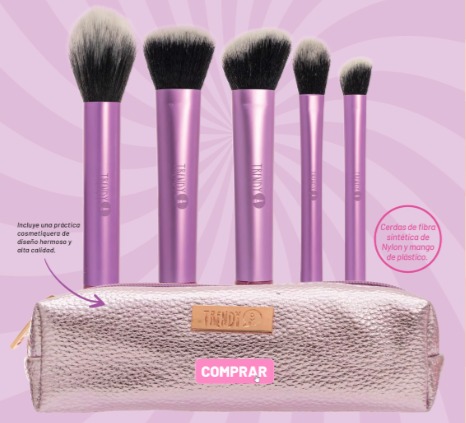 Kit de brochas Piel Morado Trendy