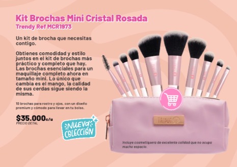 Kit de Brochas Mini Cristal Trendy
