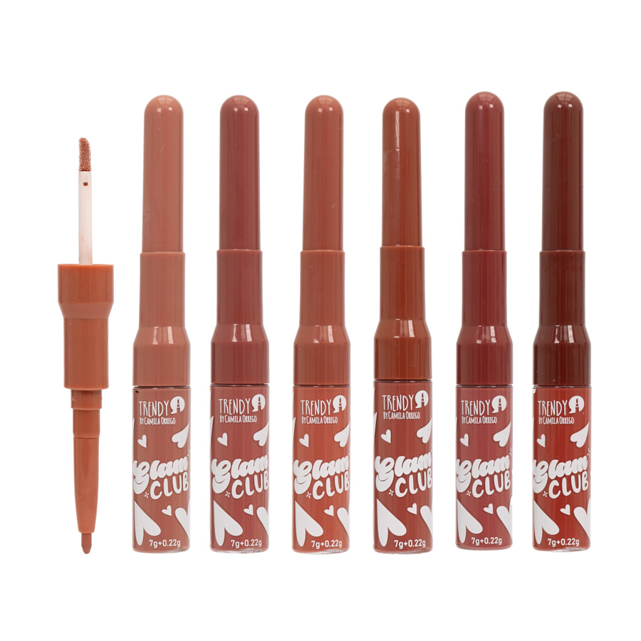 [LGC1475] Labial y Delineador Glam Club Trendy
