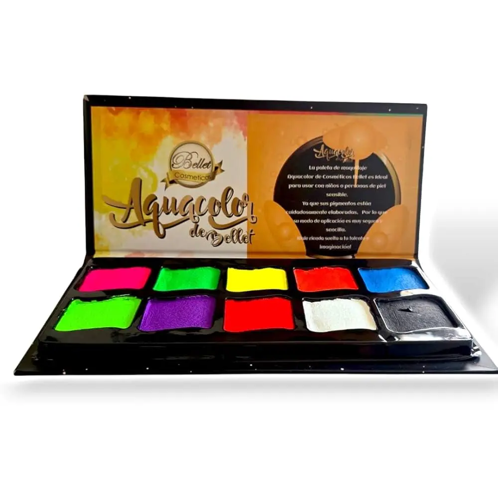 Paleta de Aqua Color Neon Mini Belle Cosmeticos