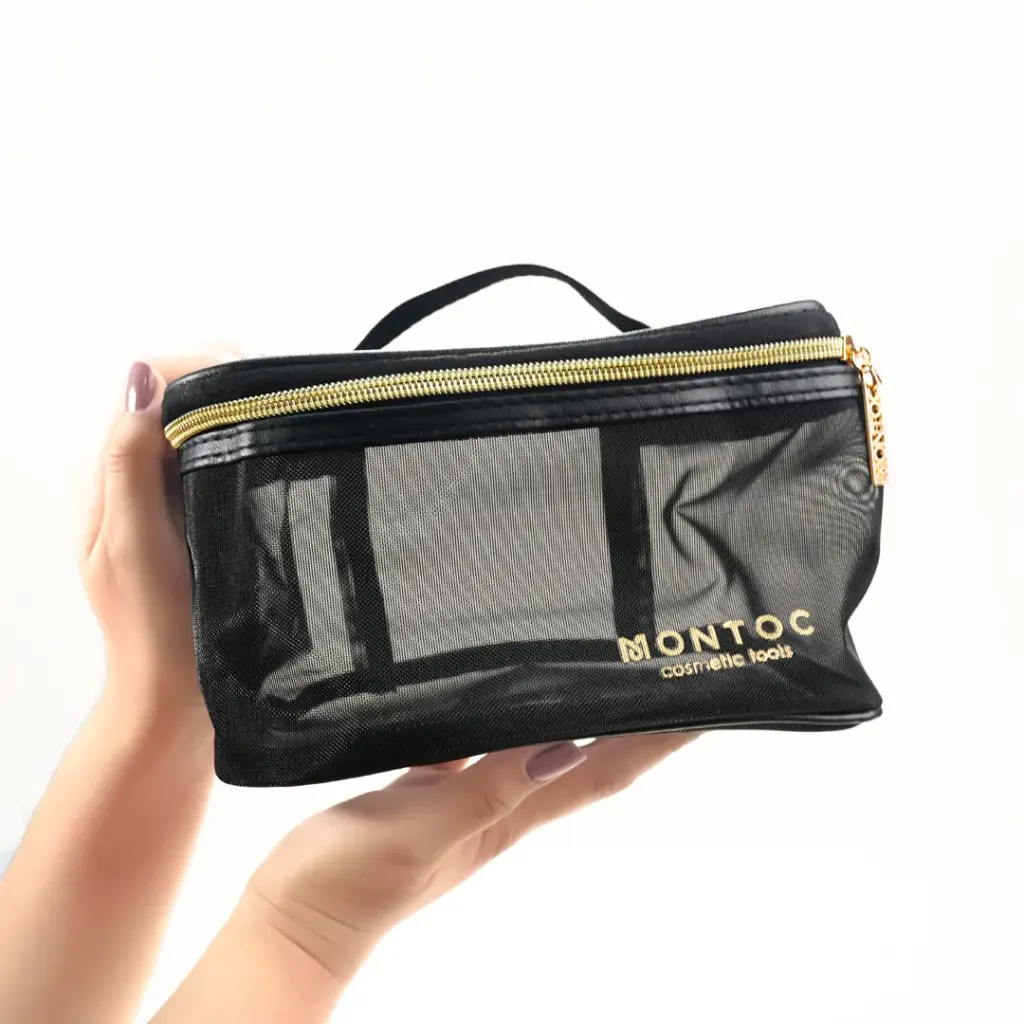 [MN0152] Cosmetiquera Nylon Negra Montoc