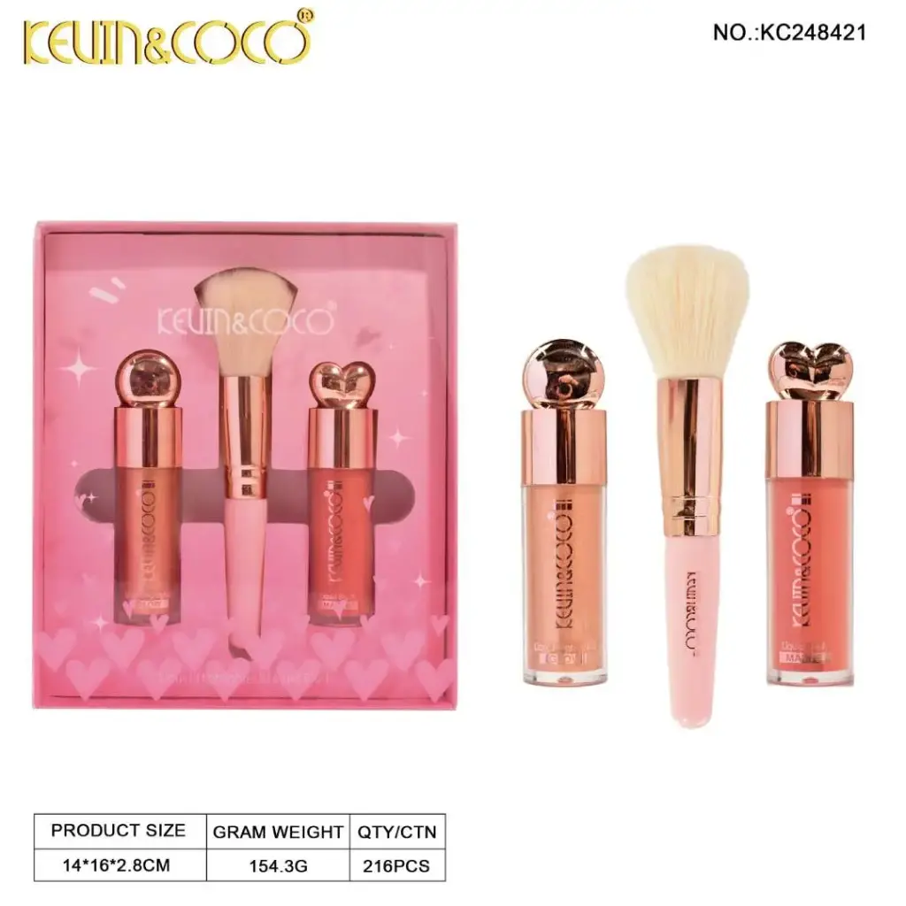 Kit de Rubor e Iluminador Kevin & Coco