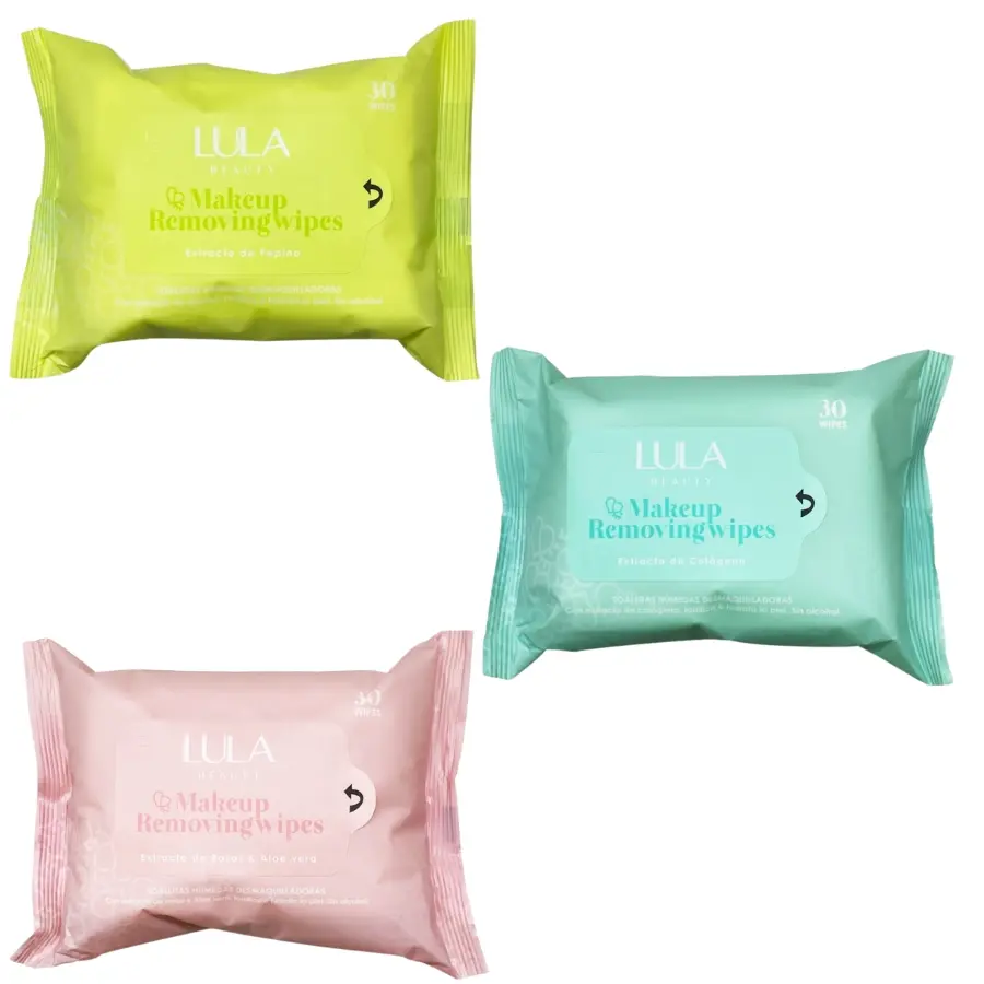Toallitas Desmaquillantes X30. Pepino, Rosas o Colageno LULA