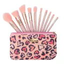 Kit de Brochas Mini Rosado x10 Trendy Animal Print