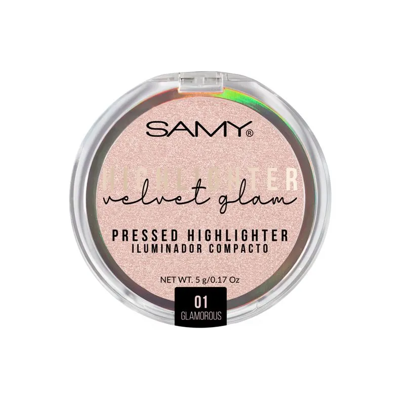 Polvo compacto Iluminador Velvet Glam Samy