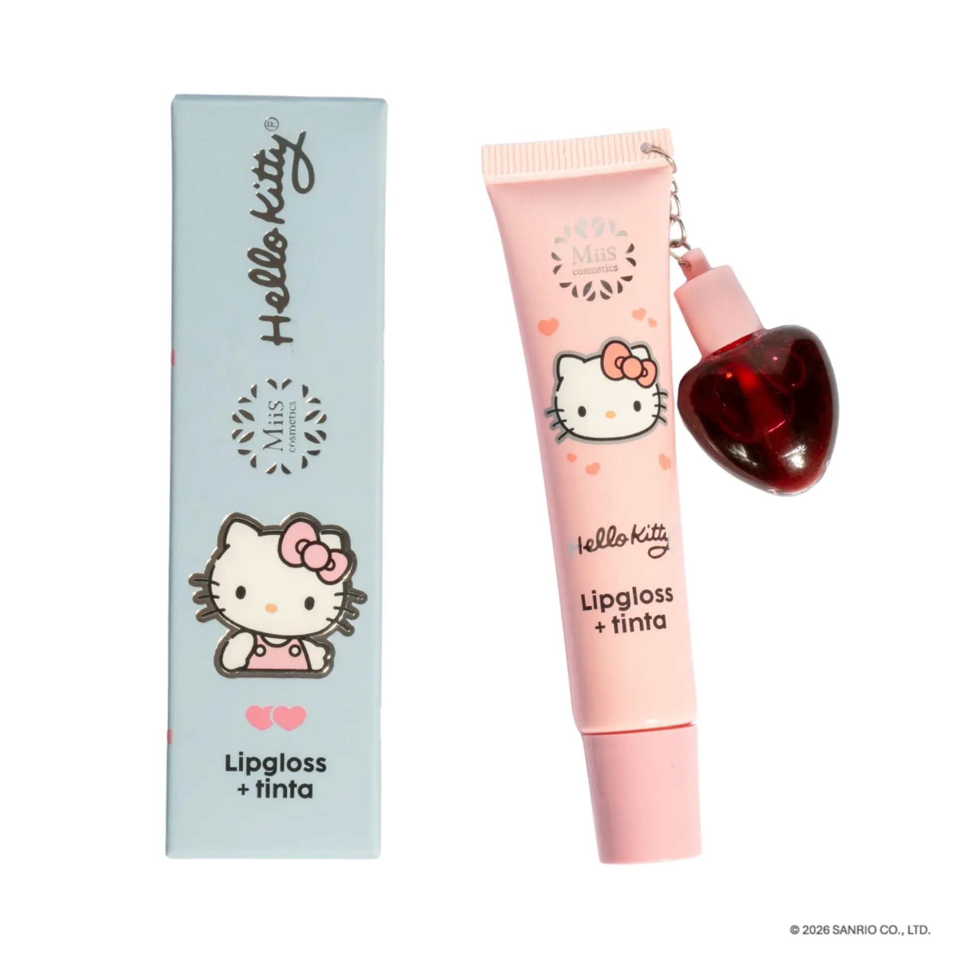 LIP GLOSS + TINTA HELLO KITTY MIIS COSMETICS