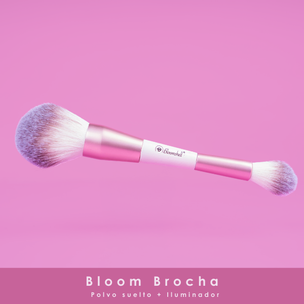 Bloom brocha polvo suelto+iluminador Bloomshell
