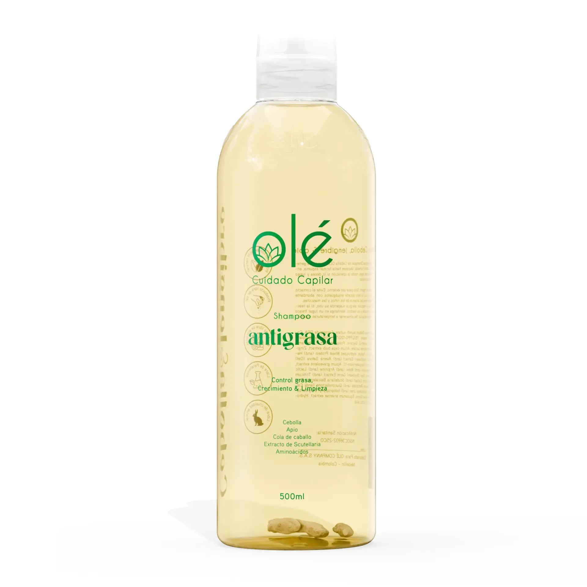 Champú antigrasa cebolla y jengibre 500ml OLE