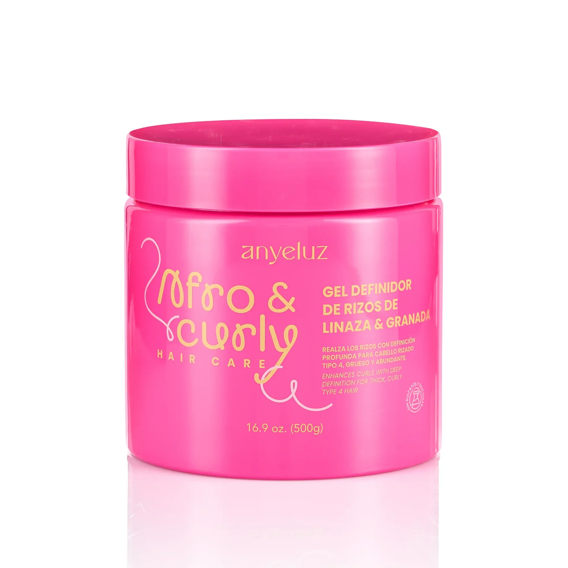 GEL DEFINIDOR DE RIZOS AFRO Y CURLY CON LINAZA Y GRANADA