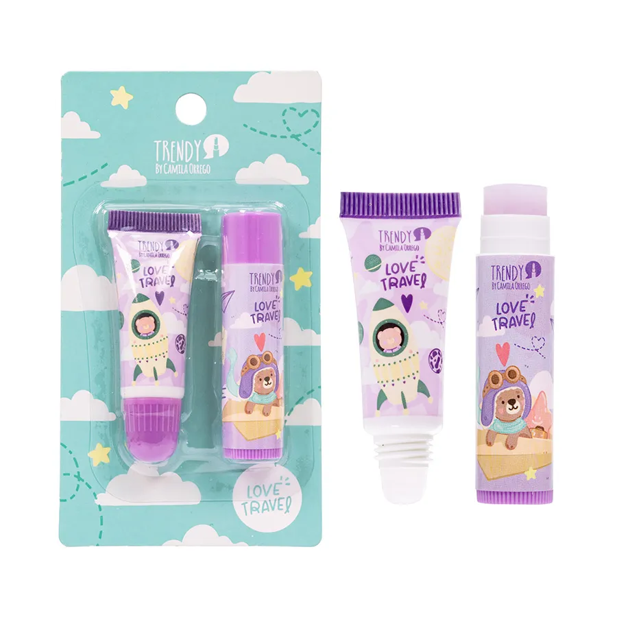 KIT DE LABIOS LOVE TRAVEL TRENDY LOCURA