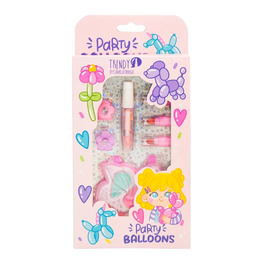 KIT MAQUILLAJE PARTY BALLONS TRENDY LOCURA