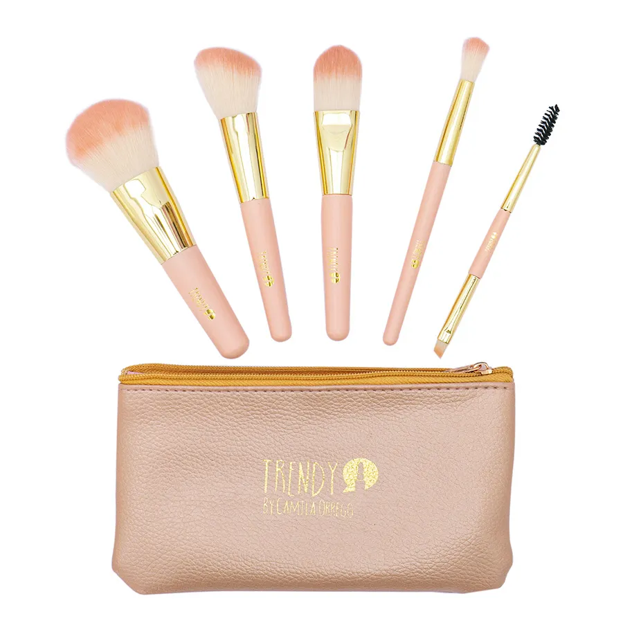 KIT DE BROCHAS ROSA KT-5 TRENDY LOCURA