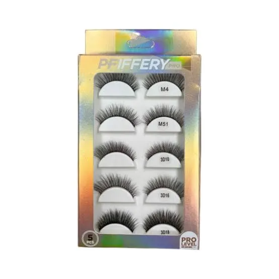 KIT DE PESTAÑAS POSTIZAS DE TIRA X5 PFIFFERY