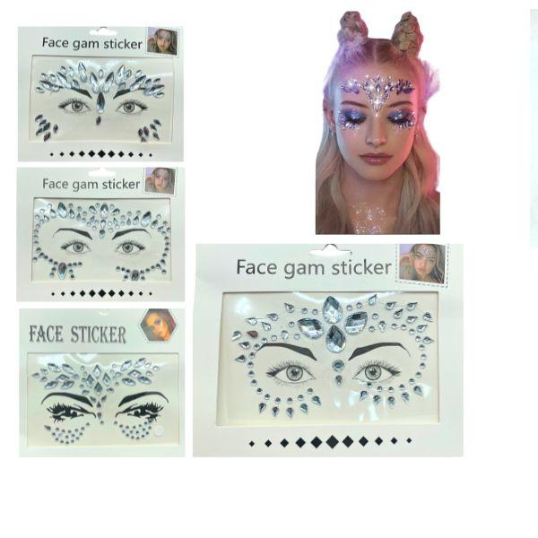 Sticker gema adhesiva face jewels