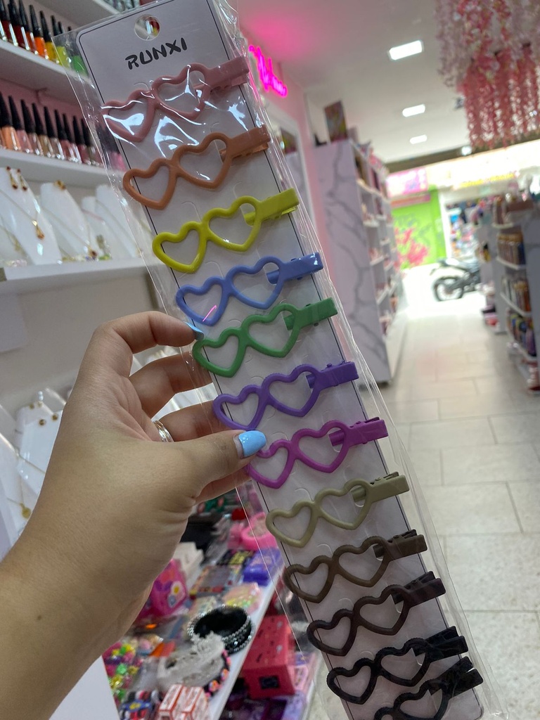 Tira de Hebillas Corazón x12