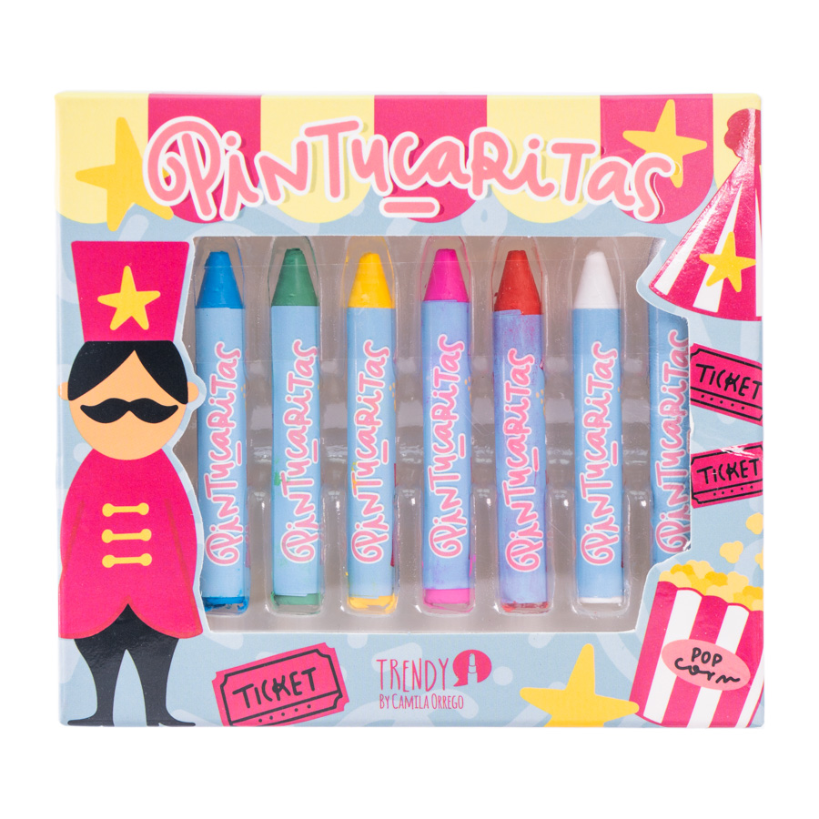 [PCT1942] Kit de PintuCaritas Circo Trendy