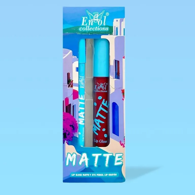 [Lex-332] Lip Gloss Matte Engol Con Lapiz delineador